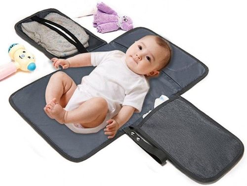 Baby Portable Changing Mats Waterproof Foldable Diaper Pad Travel Nappy Change Mat with Pockets for Home Outside