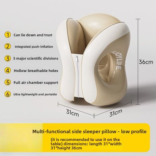 New Inflatable Neck Protection Pillow & Back Support Cushion, Portable Foldable Ideal for Office & Travel