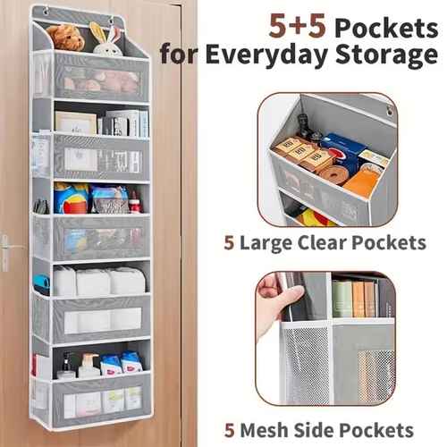 🧸Door Hanging Storage Rack - 5+5 Pockets for Everyday