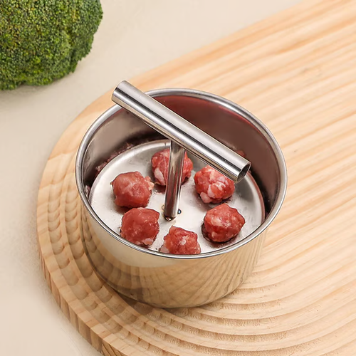 12-Hole Kitchen Stainless Steel Meatball Mould – Non-Stick, Easy Release, Perfect for Homemade Meatballs