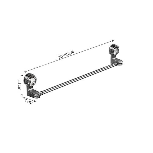 2‑Pack Suction Cup Wall Towel Rack – No Drilling, Retractable Towel Holder for Kitchen & Bathroom, Self‑adhesive Storage Shelf