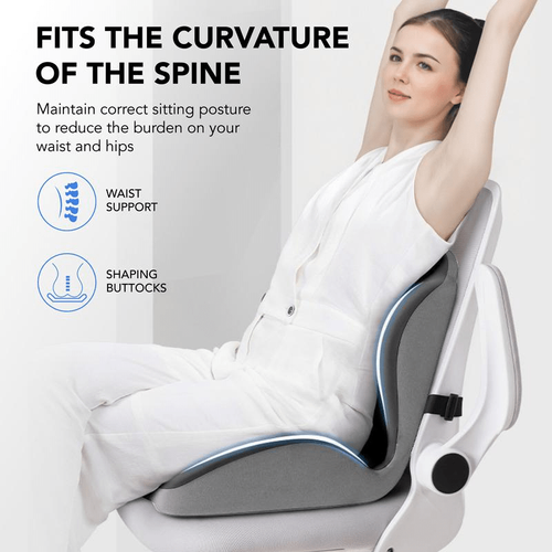 Ergonomic Memory Foam Seat Cushion, Supportive, Relieves Pain, Portable for Office, Car & Home, Ideal Gift
