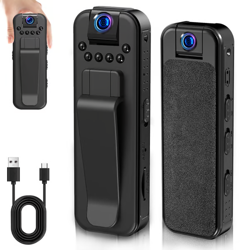 🔥2026 New HD 1080P Rechargeable Mini Body Camera with WiFi & 32GB Card – Night Vision, Rotating Lens📷️