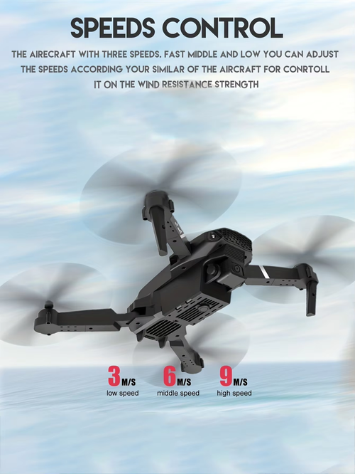 Hot Sale🔥60%OFF🔥Professional Drone E88 4k wide-angle HD camera WiFi fpv height Hold Foldable RC quadrotor helicopter Camera-free children's toys