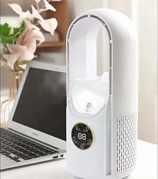 Hot Sale🔥60%OFF🔥Electric Bladeless Fan USB Air Cooling Fan 6 Gear Mini Conditioner Fan Portable Desktop Bladeless Humidification Cooler