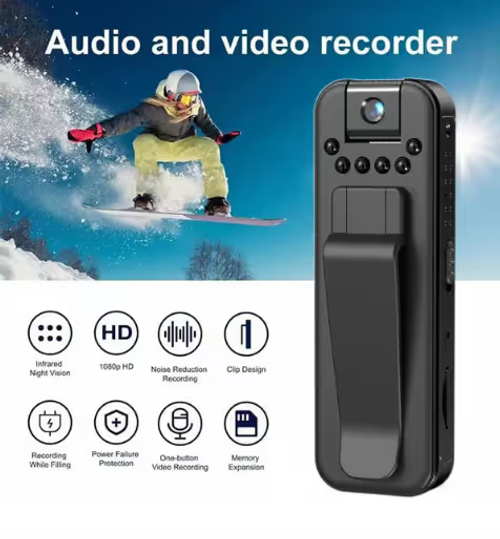 🔥2026 New HD 1080P Rechargeable Mini Body Camera with WiFi & 32GB Card – Night Vision, Rotating Lens📷️