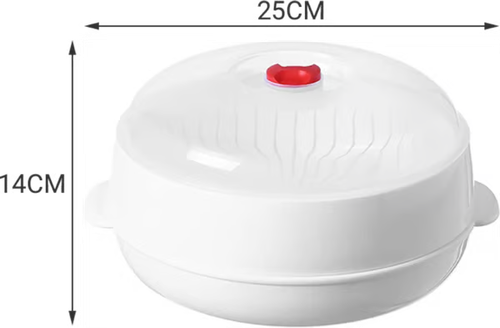 🔥Hot Sale🔥 2-Tier Square Microwave Steamer – Multifunctional Heating & Thermal Insulation Utensil