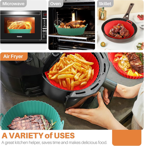 🔥Air Fryer Silicone Baking Tray🍟4PCS set
