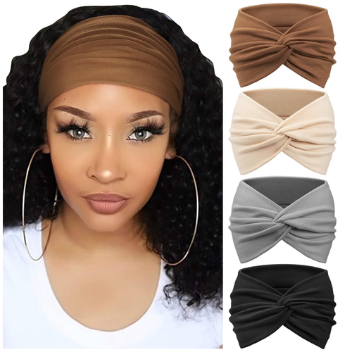 Limited-time🔥55%OFF🔥4 Pack Wide Knotted Turban Headbands for Women