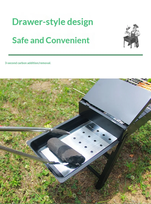Smokeless Foldable BBQ Grill – Stainless Steel, Multi‑Functional with Adjustable Heat, Easy Clean for Any Outdoor Feast