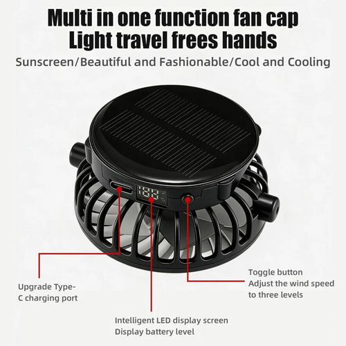 🧢2026 Pro Outdoor Cooling Hat: Dual-Power Fan Cap