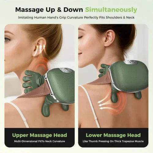 Bionic Finger Pressure Neck Massager Back and Shoulder Massager Electric Kneading Neck Deep Massage Muscle Relax