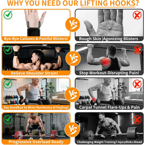 Limited-time🔥50%OFF🔥Better Form Weight Lifting Wrist Hook Straps