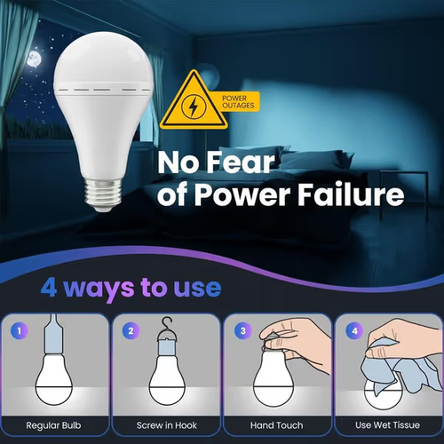 Hot Sale🔥60%OFF🔥Rechargeable Emergency Light Bulbs 2PCS set