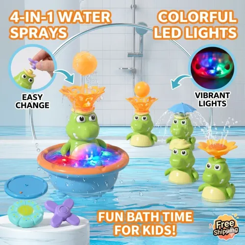 Baby Bath Toy Crocodile Water Spray Light Up Bath Toy