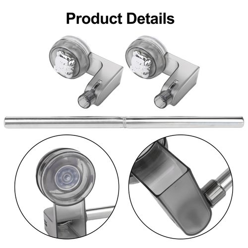 2‑Pack Suction Cup Wall Towel Rack – No Drilling, Retractable Towel Holder for Kitchen & Bathroom, Self‑adhesive Storage Shelf