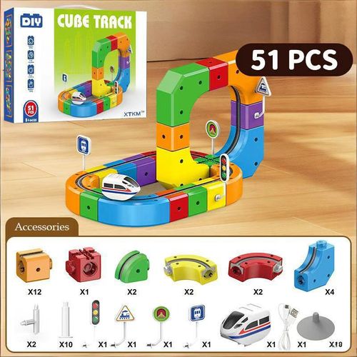 Cable World Electric Train Set,51PCS set