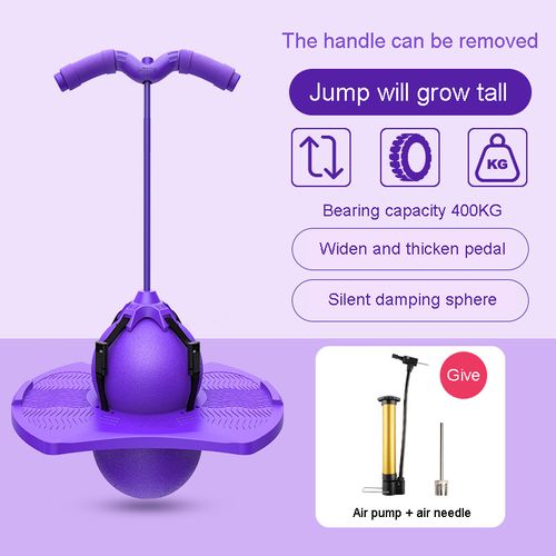 Bounce Jump Trick Board with Handle and Pump High Jump Toy Pogo Ball Safe and Fun for Kids Boys Girls Indoor & Outdoor Play