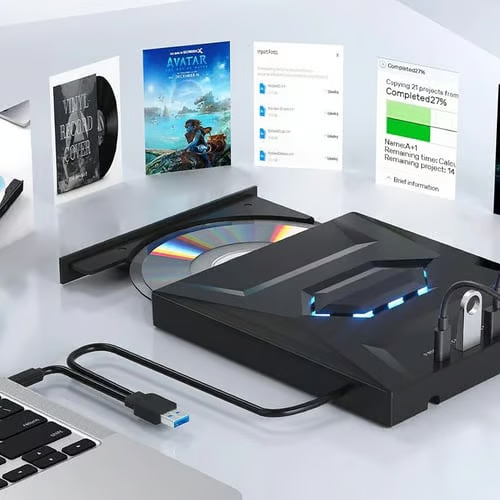 Hot Sale🔥60%OFF🔥7-in-1 External USB DVD Drive & Blu-ray Player