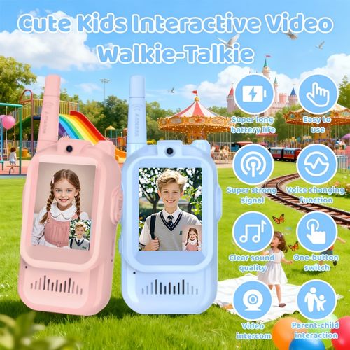Hot Sale🔥60%OFF🔥2PCS Video Walkie Talkie For Kids 2-inch HD Screen Rechargeable Toys for Indoor Camping Travel