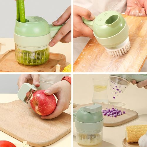 Hot Sale🔥60%OFF🔥1 Multi-function Garlic Paste Electric Artifact Gatling Small Vegetable Cutting Wireless Automatic Pressure-pull Food Supplement