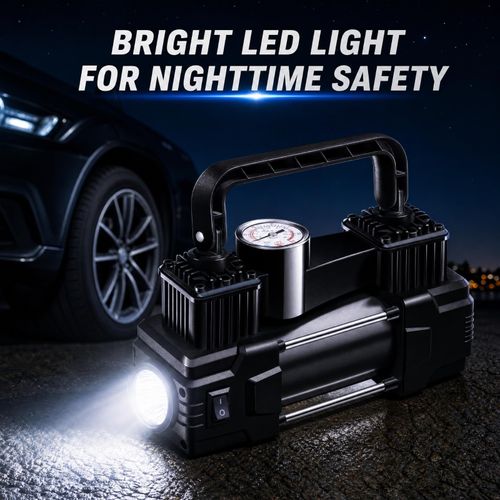 Hot Sale🔥60%OFF🔥Air Pump Tire Inflator Portable Air Compressor 150 PSI 12V Fast Inflation Car Tyre Inflator With LED Light For All Vehicle