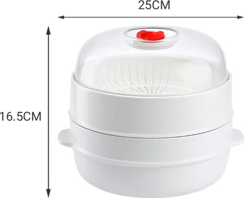 🔥Hot Sale🔥 2-Tier Square Microwave Steamer – Multifunctional Heating & Thermal Insulation Utensil