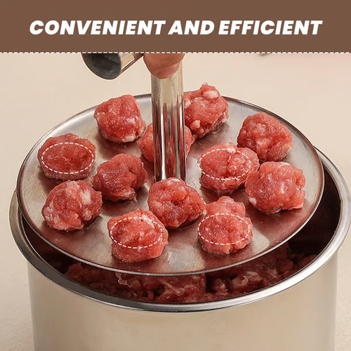 12-Hole Kitchen Stainless Steel Meatball Mould – Non-Stick, Easy Release, Perfect for Homemade Meatballs