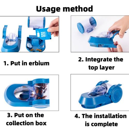 Household Reusable Cockroach Trap with 10PCS Bait