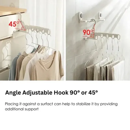 Hot Sale🔥60%OFF🔥2PCS 5-Hole Portable Clothes Hanger Foldable Travel Drying Rack for Hotel Camping Backpacking