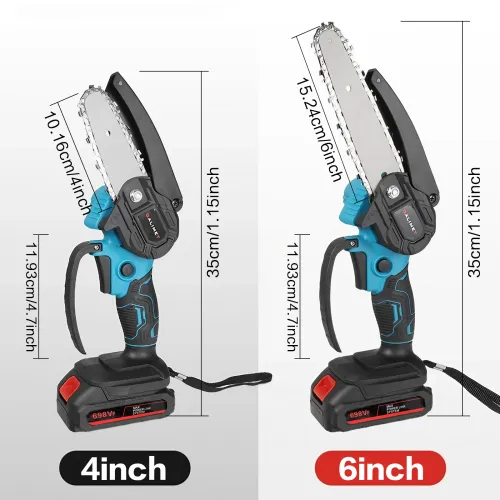 6-Inch  Cordless Chainsaw Kit with Storage Box & Precision Tool Set – Lightweight, High-Hardness Chain, Compatible with 21V Battery – Ideal for Woodworking, Gardening, Logging, and DIY Home Projects
