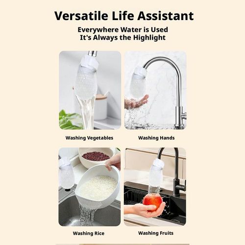 200pcs Universal Faucet Filter Cotton High Density Tap Water Filter Bag With Straps Anti-splash Kitchen Bathroom Purifier