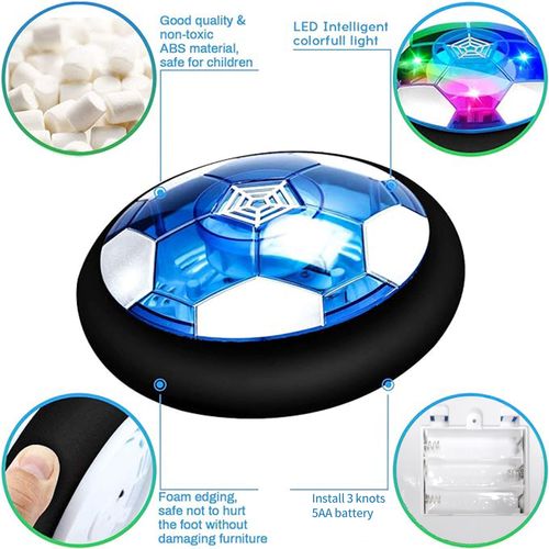⚡️ Air Floating Soccer with LED Lights & Foam Bumpers – NOW COMES WITH 2 GOALS! Open the box and start the match instantly! 🥅⚽️