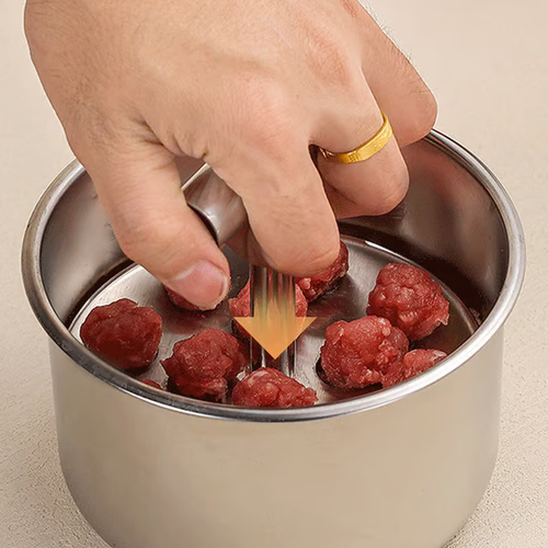 12-Hole Kitchen Stainless Steel Meatball Mould – Non-Stick, Easy Release, Perfect for Homemade Meatballs