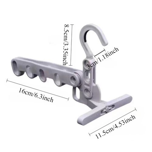 Hot Sale🔥60%OFF🔥2PCS 5-Hole Portable Clothes Hanger Foldable Travel Drying Rack for Hotel Camping Backpacking