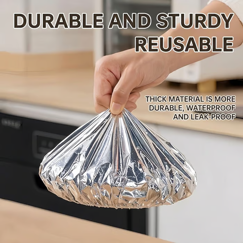100-Count Reusable Aluminum Foil Thermal Food Cover — Heat-Retaining, Washable & Freshness-Preserving Kitchen Essential