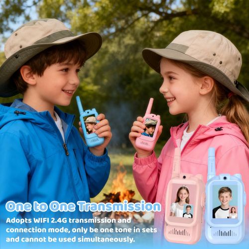Hot Sale🔥60%OFF🔥2PCS Video Walkie Talkie For Kids 2-inch HD Screen Rechargeable Toys for Indoor Camping Travel