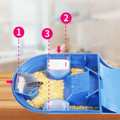 Household Reusable Cockroach Trap with 10PCS Bait