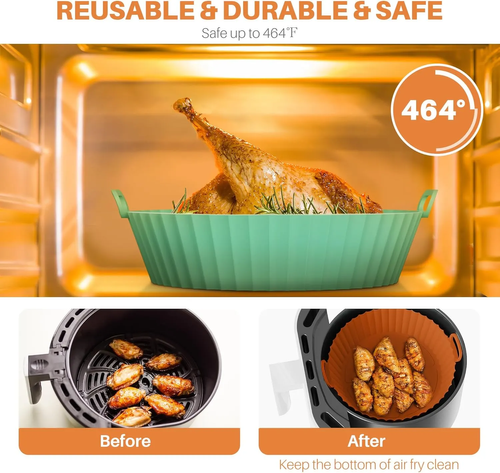 🔥Air Fryer Silicone Baking Tray🍟4PCS set