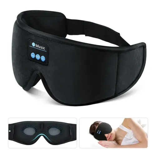 Hot Sale🔥60%OFF🔥Wireless 3D Eye Mask Bluetooth 5.0 with Built-in HD Speaker Music Play Sleeping Headphones Super Soft Sleeping Headband