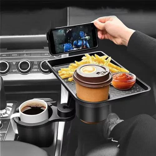 Hot Sale🔥60%OFF🔥High Quality Universal Car Cup Holder Tray - 360 ° Rotating Adjustable Dual Cup Organizer