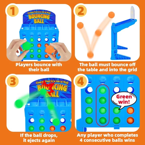 Hot Sale🔥60%OFF🔥Bounce 4-in-a-Row: The Ultimate Skill-Based Family Challenge
