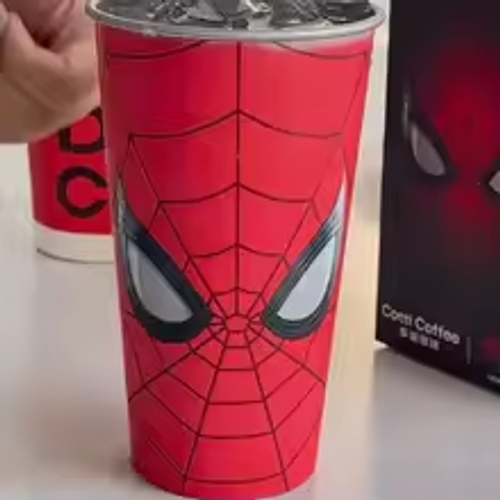 Brand New Day Cold Sensitive Color Change Stainless Tumbler Web Pattern Magic Cold Cup Fan Gift Daily Coffee Drinkware