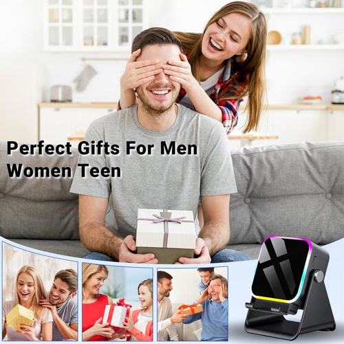 🔥🎶📱 5-in-1 Wireless Induction Bluetooth Speaker with Adjustable Phone Stand