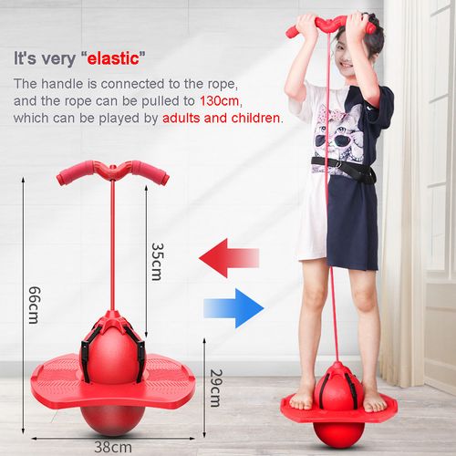 Bounce Jump Trick Board with Handle and Pump High Jump Toy Pogo Ball Safe and Fun for Kids Boys Girls Indoor & Outdoor Play