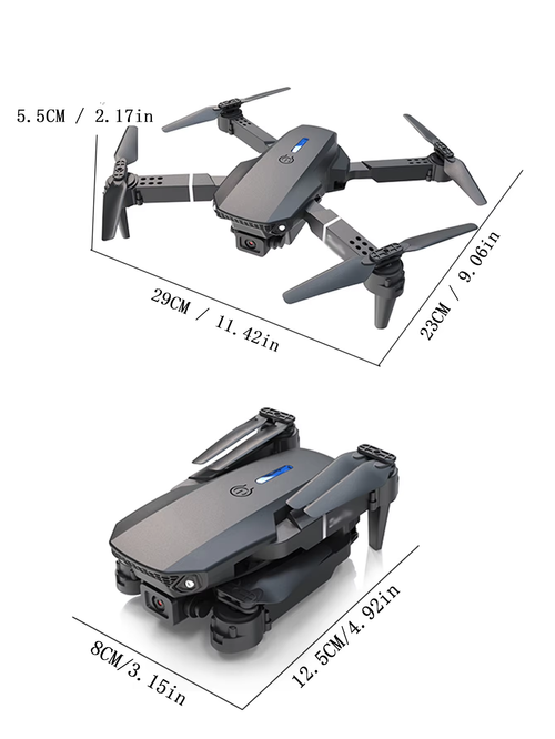 Hot Sale🔥60%OFF🔥Professional Drone E88 4k wide-angle HD camera WiFi fpv height Hold Foldable RC quadrotor helicopter Camera-free children's toys