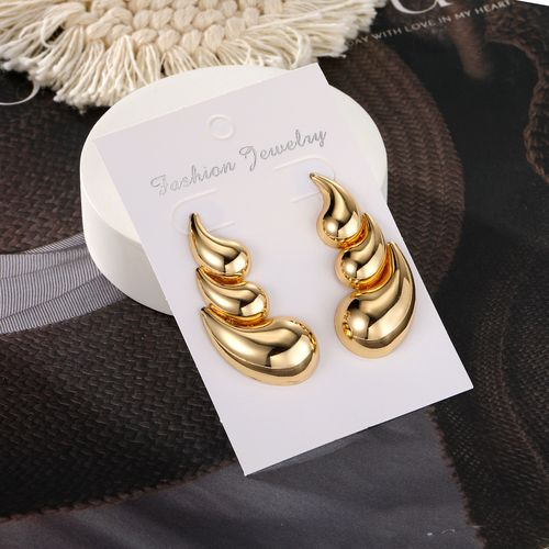 New multi-layer teardrop-shaped earrings high-end fashion commuting CCB teardrop earrings female earring