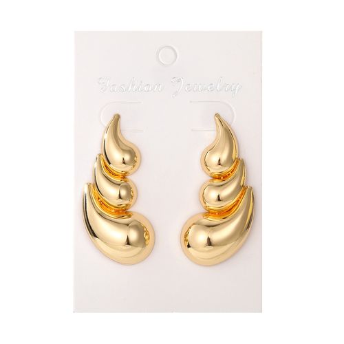 New multi-layer teardrop-shaped earrings high-end fashion commuting CCB teardrop earrings female earring