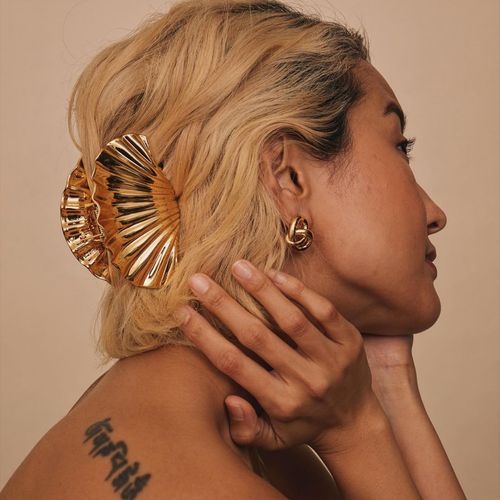 Holiday style large shell hairpin niche design alloy clip