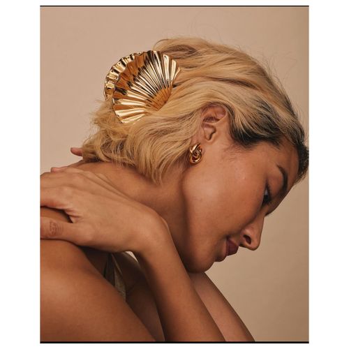 Holiday style large shell hairpin niche design alloy clip